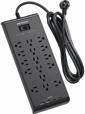 HANYCONY 20‑in‑1 Surge Protector (16 Outlets + USB)